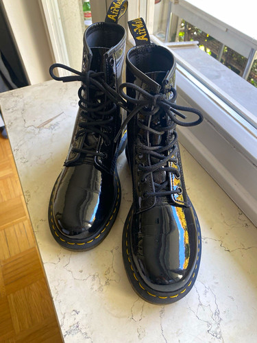 Martens schwarze lackleder - dr.,